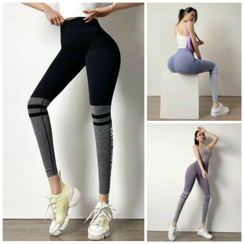 [HCM]Quần tập legging chun mông cạp cao siêu nâng mông có viền tập gym yoga cao cấp