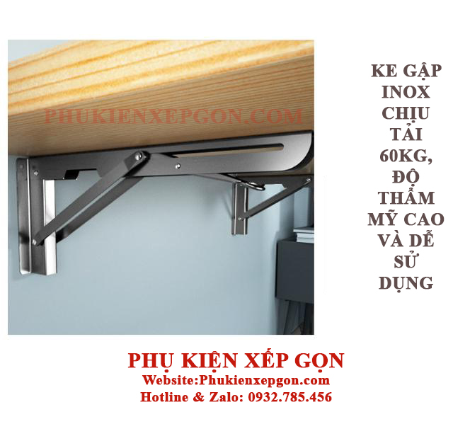 BẢN LỀ GẬP KIỂU TAY GẠT INOX CHỊU TẢI 60KG  2 CÁI