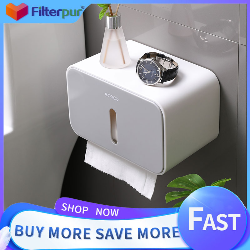 Filterpur Giá Giữ Cuộn Giấy Vệ Sinh Chống Thấm Nước Phong Cách Bắc Âu Hộp Đựng Đồ Gắn Tường Không Cần Khoan Khay Bọc Toàn Bộ Kệ Phòng Tắm Hộp Đựng Khăn Giấy Tương Thích Với Hộp Đựng Giấy Nhà Bếp Dạng Cuộn Cho Phòng Tắm Nhà Bếp