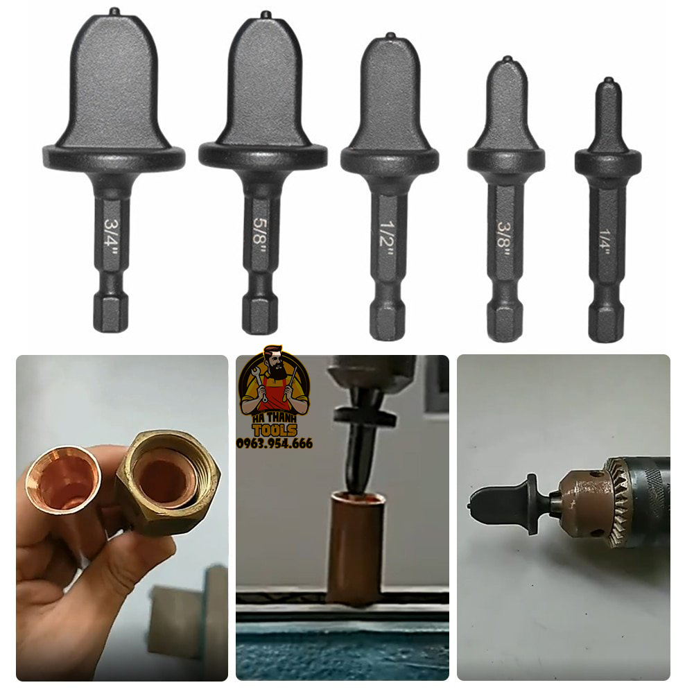 Bộ Loe Ống Đồng Điều Hòa Điện Nước Chuôi Lục Giác - Mũi nong ống đồng dụng cụ lã ống đồng lắp điều hòa