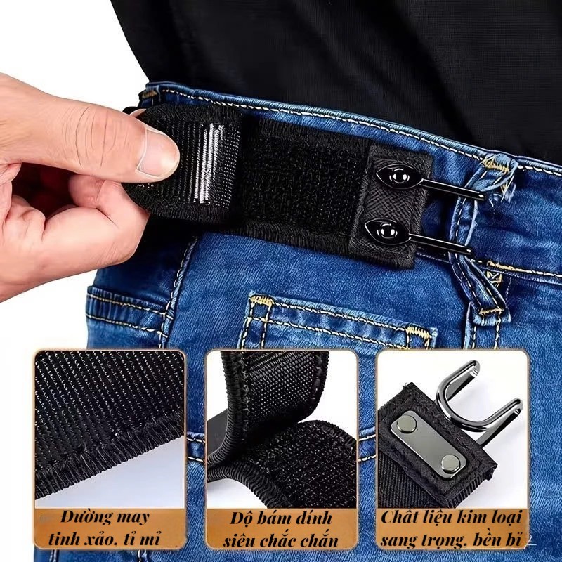 Đai Lưng Không Khóa Co Giãn Nam Nữ – Dây Nịt Gọn Nhẹ, Không Cấn Bụng, Phù Hợp Mọi Đối Tượng Gia Đình