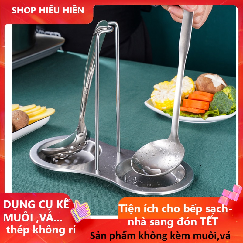 [HCM]Dụng Cụ  Kê Muỗng Múc Canh Chất INOX -Kệ Gác Muôi Vá Ăn Lẩu Phong Cách Ẩm Thưc Hiện Đại-(không kèm muôi ,vá)