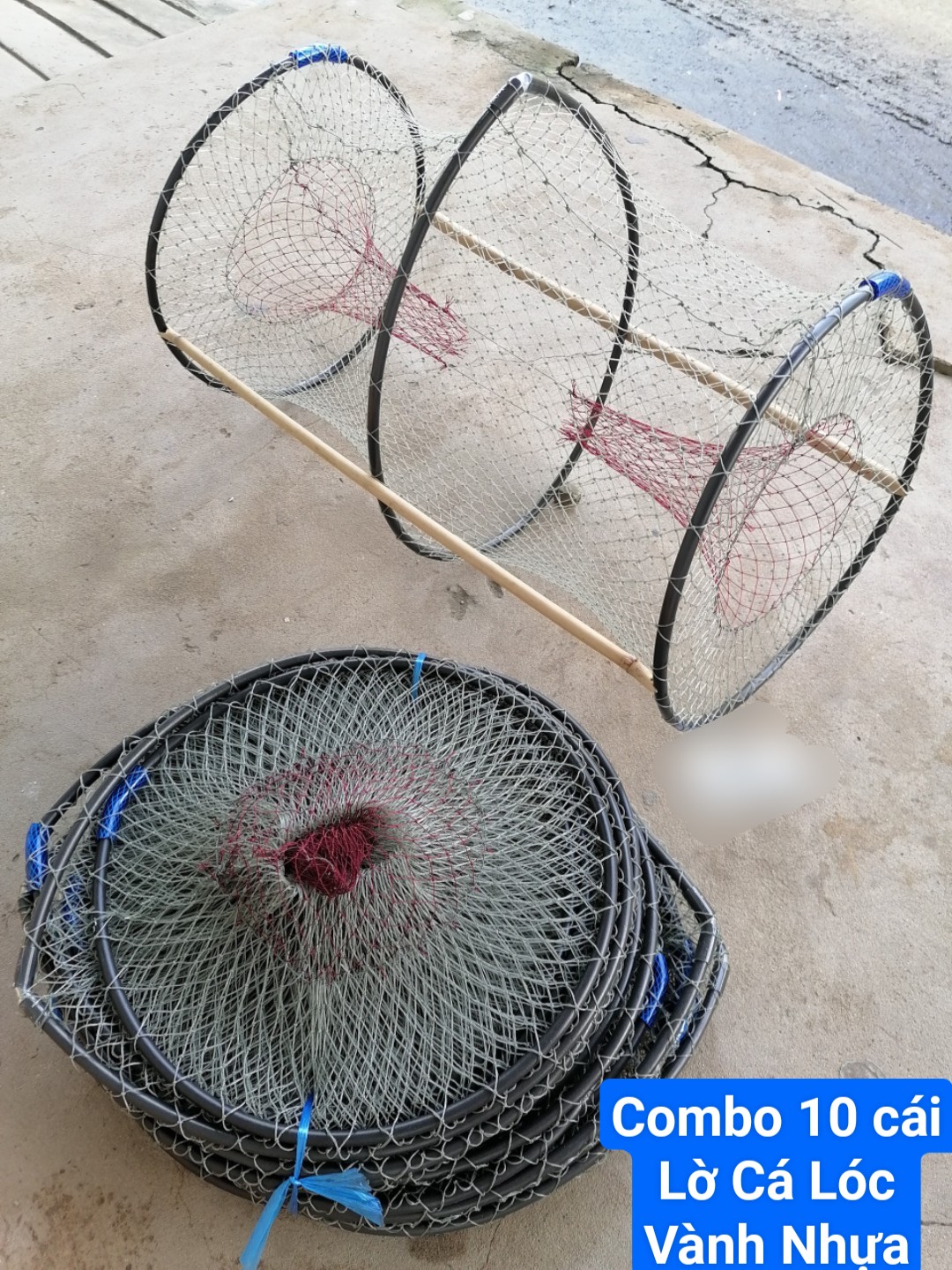 Lờ cá lóc ( Combo 10 Cái ) , Vành Nhựa siêu bền, 30cm X 50cm ( Thịnh hành nhất miền tây ).