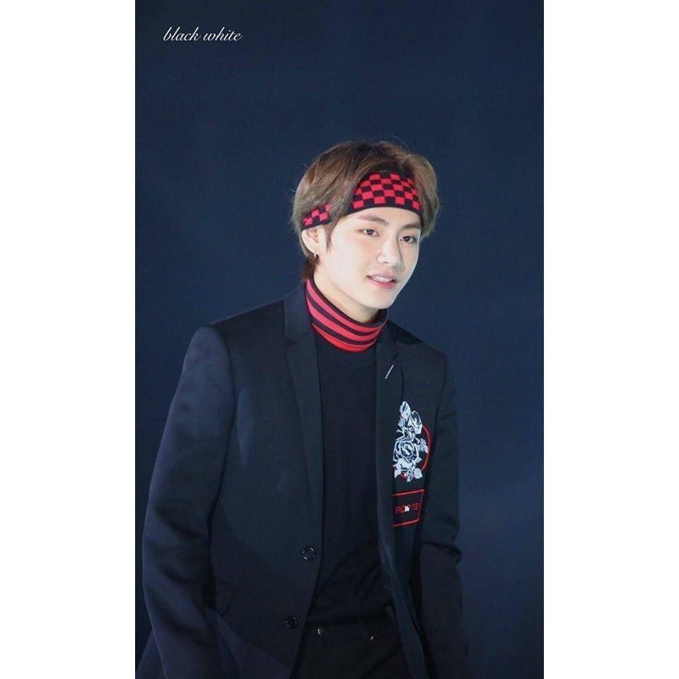 headband V headband thể thao băng đô thể thao headband Bangtan Boys kẻ caro thiết kế độc đáo phong cách thời trang cá tính Hàn quốc army