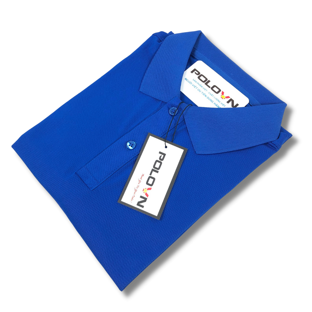 Áo thun Polo nam cổ bẻ Basic màu Xanh Coban, vải cá sấu - không xù lông, không ra màu, thấm hút mồ hôi, co giãn 4 chiều , form regular fit