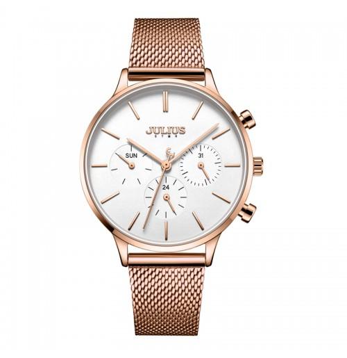 Đồng hồ nữ js-005c julius star hàn quốc dây thép