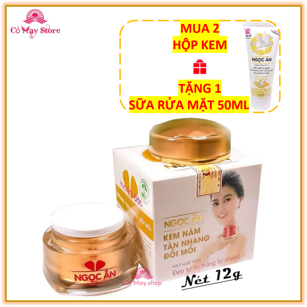 - Kem nám Ngoc Ân, tàn nhang, đồi mồi trắng da đẹp tự tin trắng tự nhiên -mua hai tặng 1 chai sữa rửa mặt