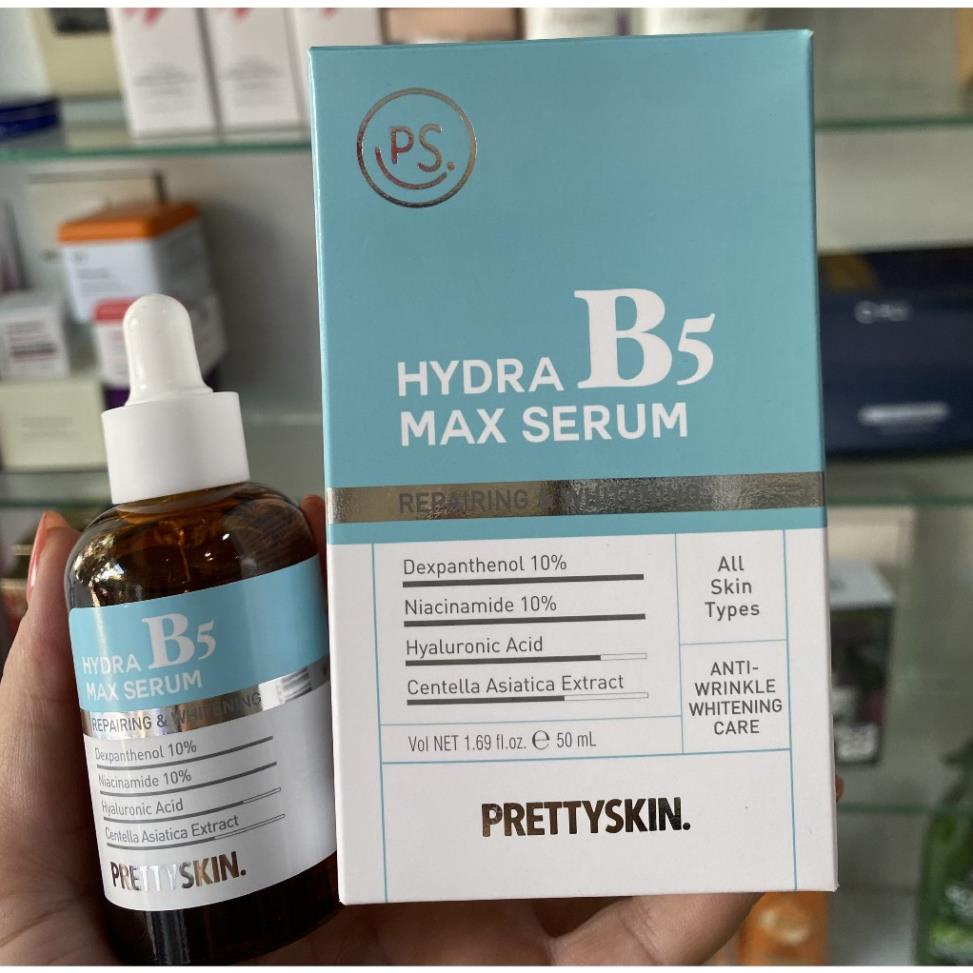 Tinh Chất Phục Hồi Da Prettyskin Hydra Max Serum B5 Hàn Quốc, giúp dưỡng trắng, làm dịu, chống lão hóa da 108