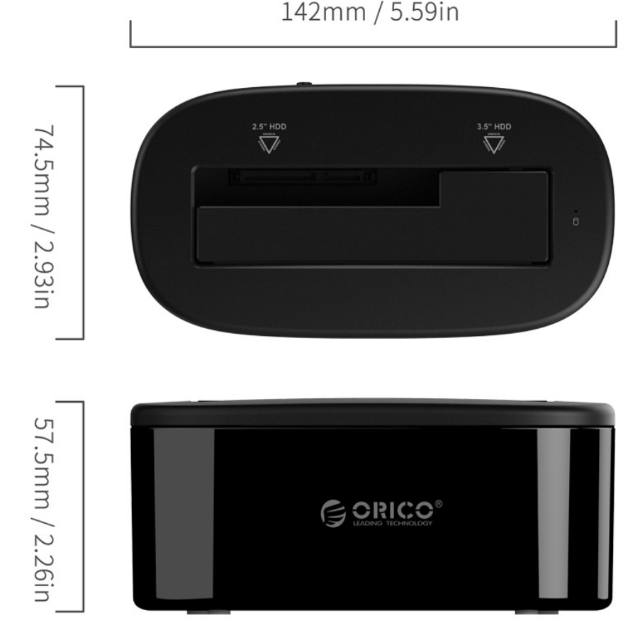 [HCM]HDD Docking Orico 2.5" - 3.5" USB 3.0 - ORICO 6218 - MỘT KHE GẮN HDD/SSD 3.5" HOĂC 2.5 "