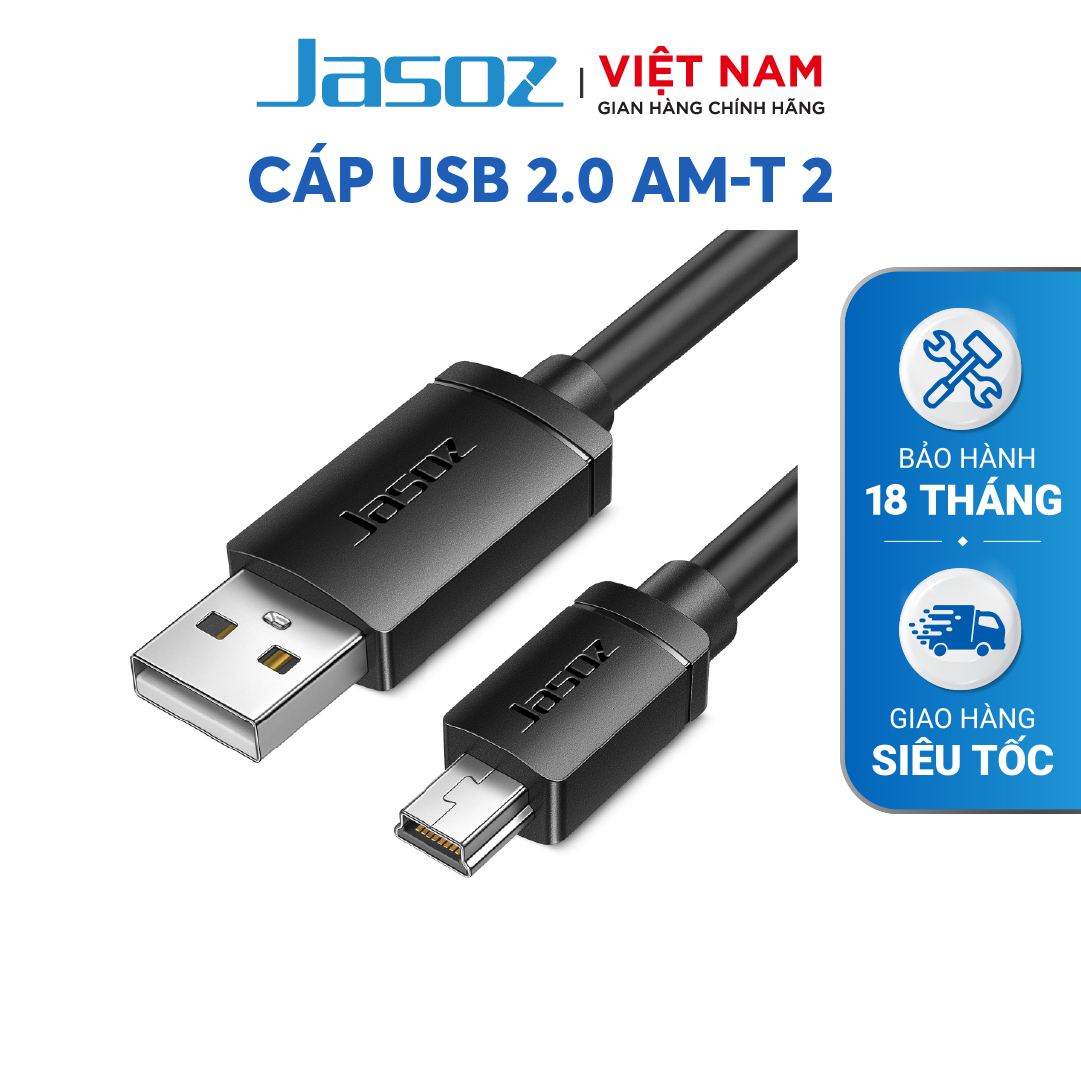 Cáp usb 2.0 to mini usb jasoz d108 - hàng chính hãng – bảo hành 18 tháng