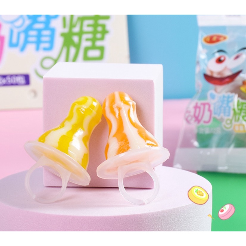 Kẹo nhẫn núm ti,kẹo mút núm vú cho trẻ em
