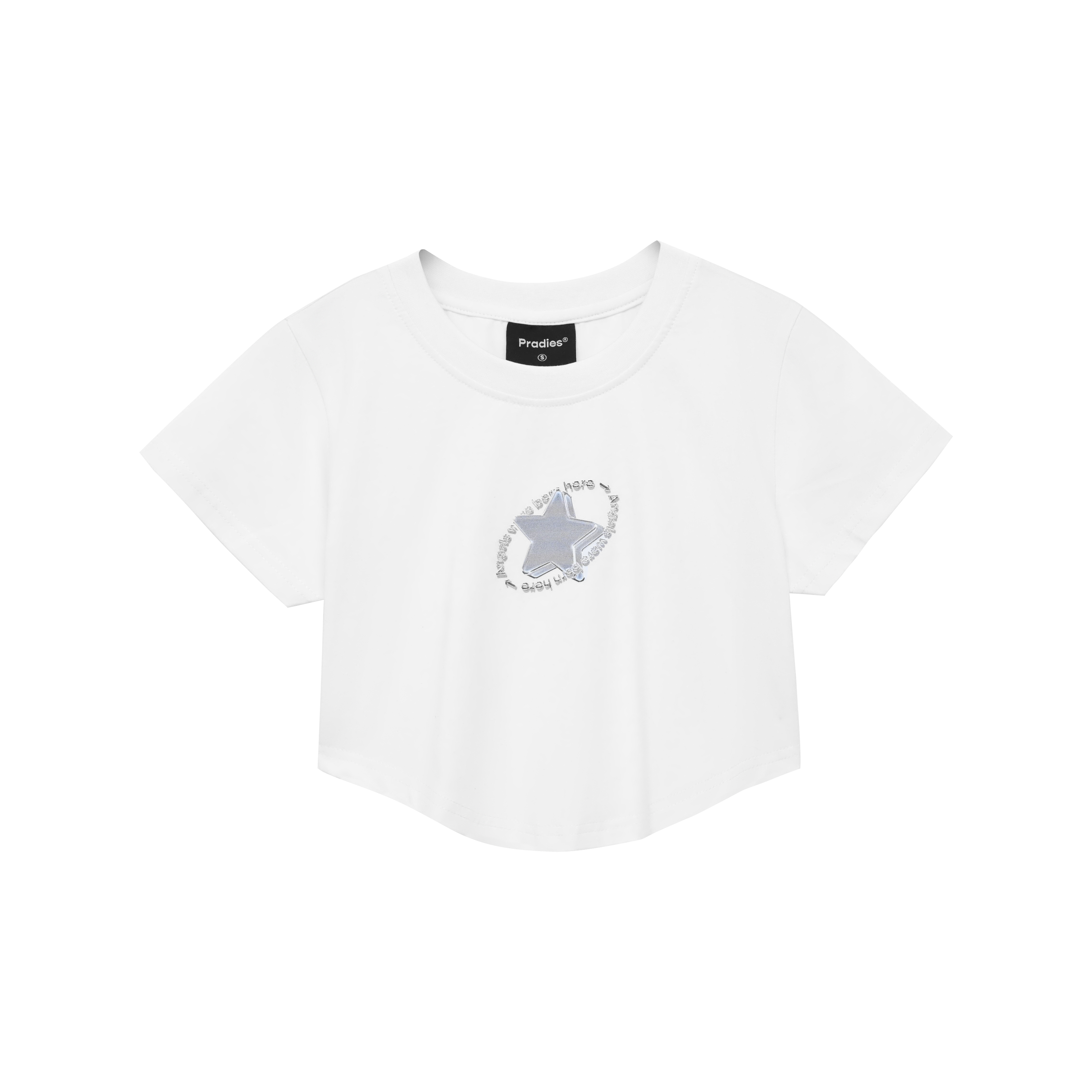 Áo croptop pradies chrome star