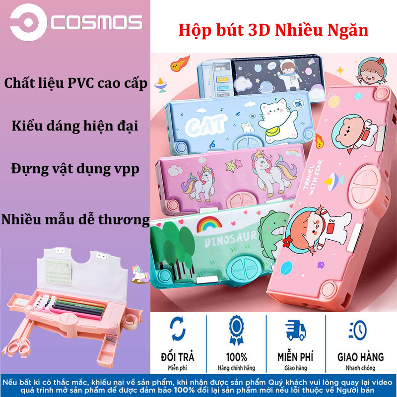 Hộp bút đa năng, hộp bút nhiều ngăn, hộp đựng bút học sinh, hộp bút 3d, túi đựng bút, bóp viết, hộp bút thông minh