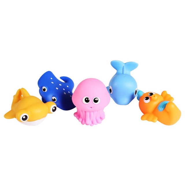 Bộ đồ chơi nhà tắm Winfun mã 7118 hoặc 7120 gồm 5 sinh vật biển