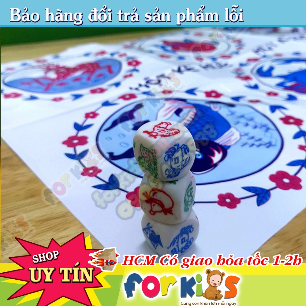 Bầu cua tôm cá bàn giấy xúc xắc đá bầu cua tôm cọp trò chơi ngày tết
