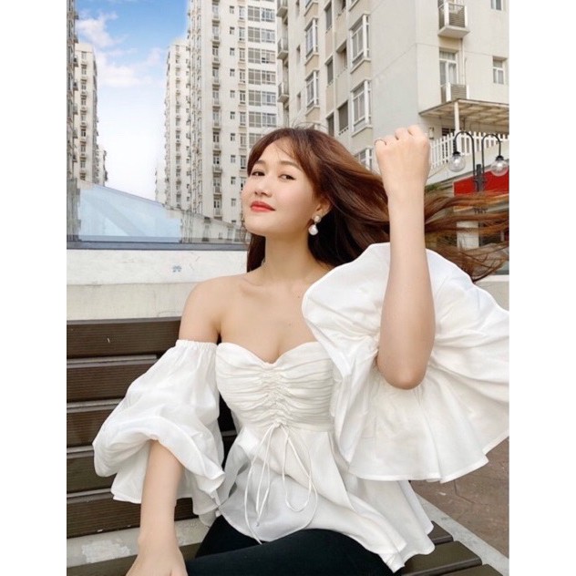Áo li ngực rớt vai dáng baby doll