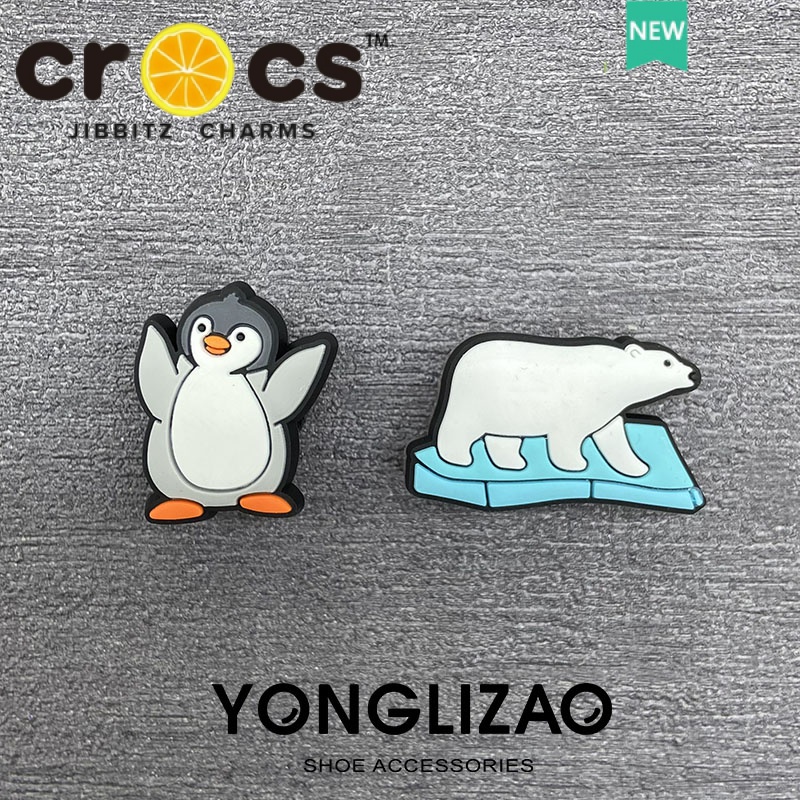 Cross Phụ Kiện Trang Trí Giày cross Hình Chim Cánh Cụt Gấu Bắc Cực Hoạt Hình Đáng Yêu