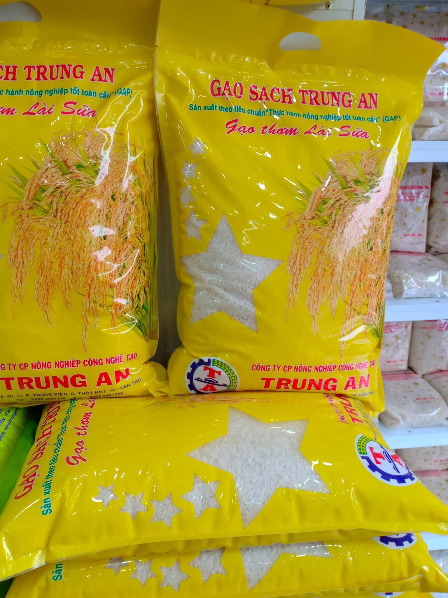 Gạo sạch Trung an gạo thơm Lài Sữa 1kg