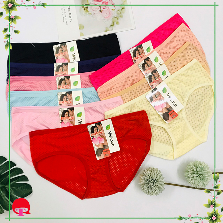 3 Quần lót Thái Lan coton thông hơi cao cấp freesize dưới 58Kg- BIBI shop- THunthai