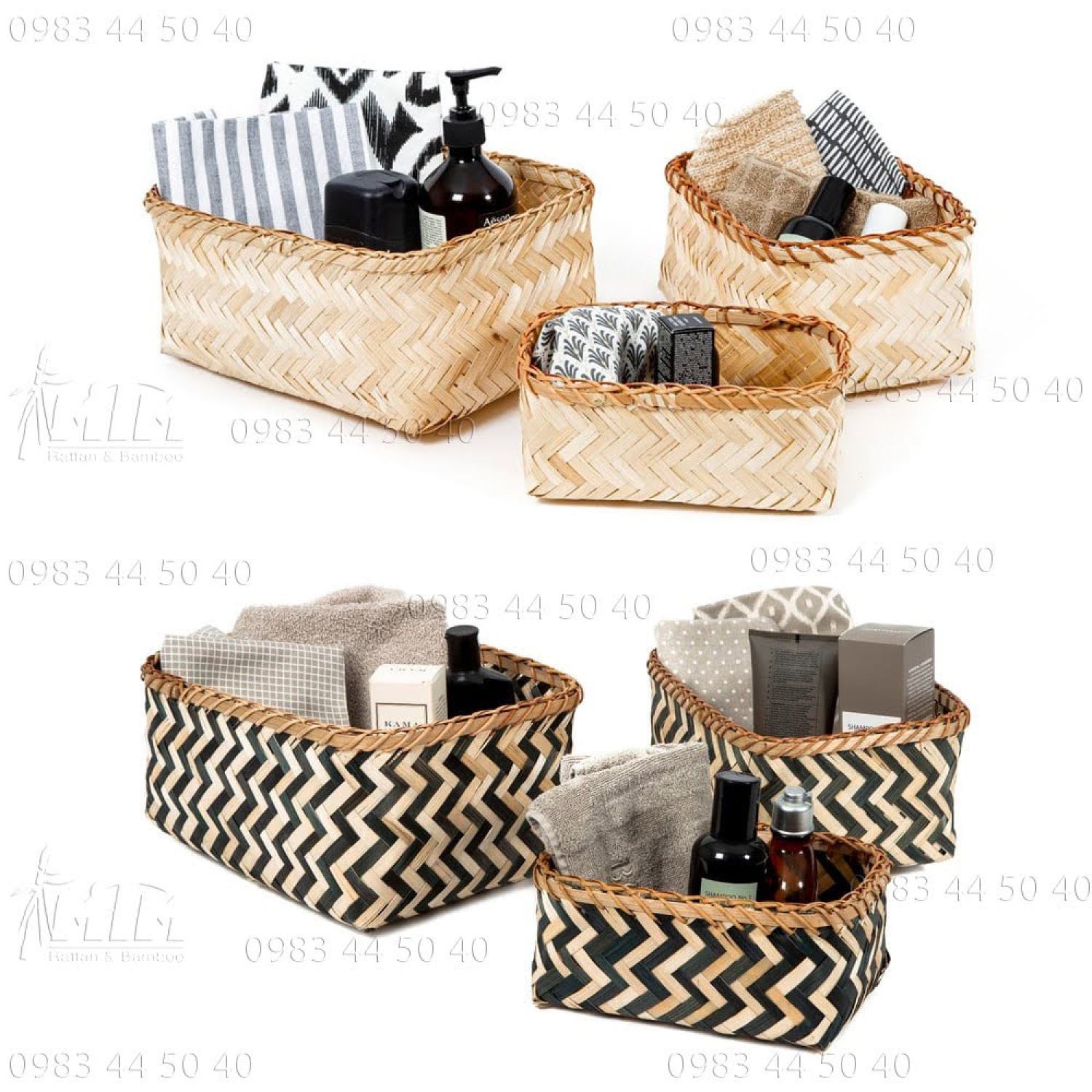 Rổ tre l Giỏ tre để vật dụng, Đựng đồ đa năng.