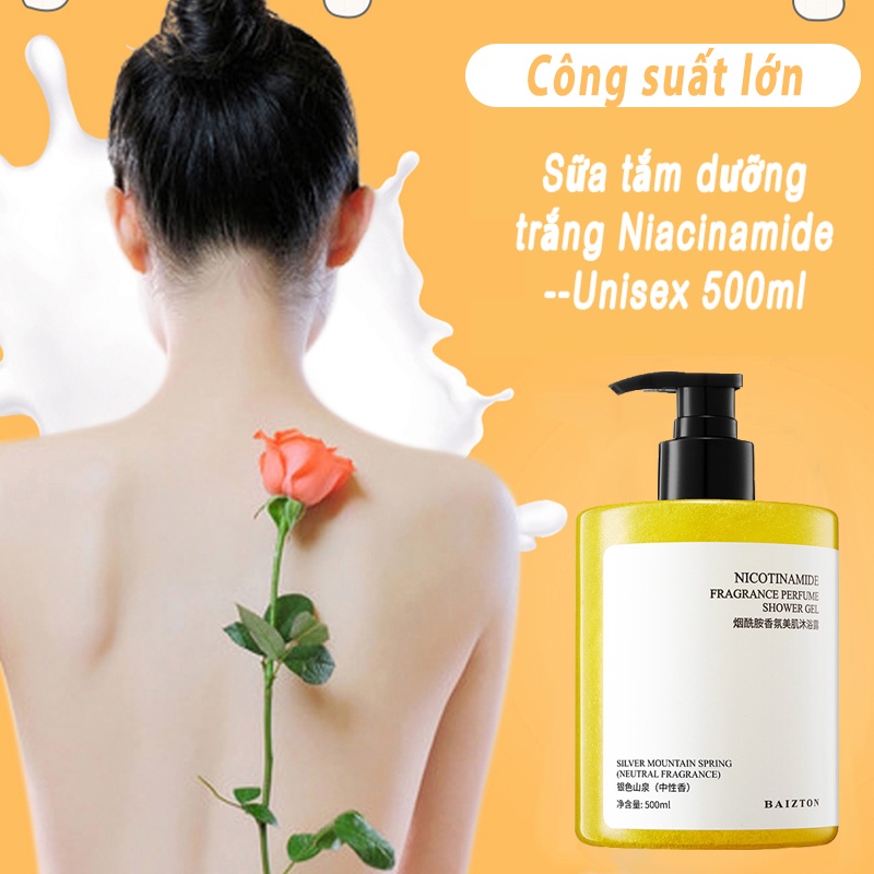 Sữa tắm sữa tắm nước hoa sữa tắm trắng da 820ml làn da dưỡng ẩm Làm sáng màu da hương thơm lâu dài