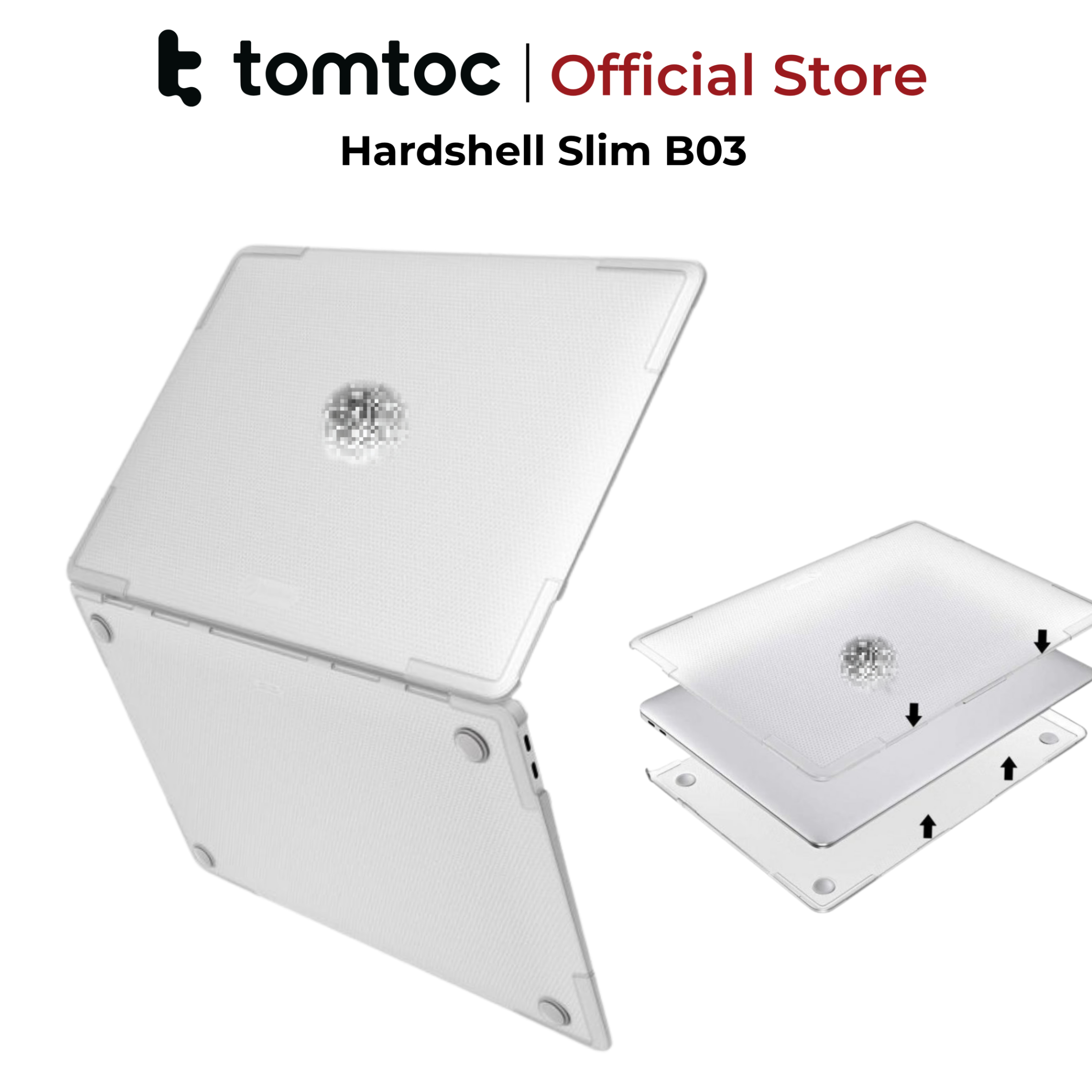 Ốp cao cấp Tomtoc (USA) Hardshell slim dành cho Macbook Air 13'' chính hãng (B03-C01G)