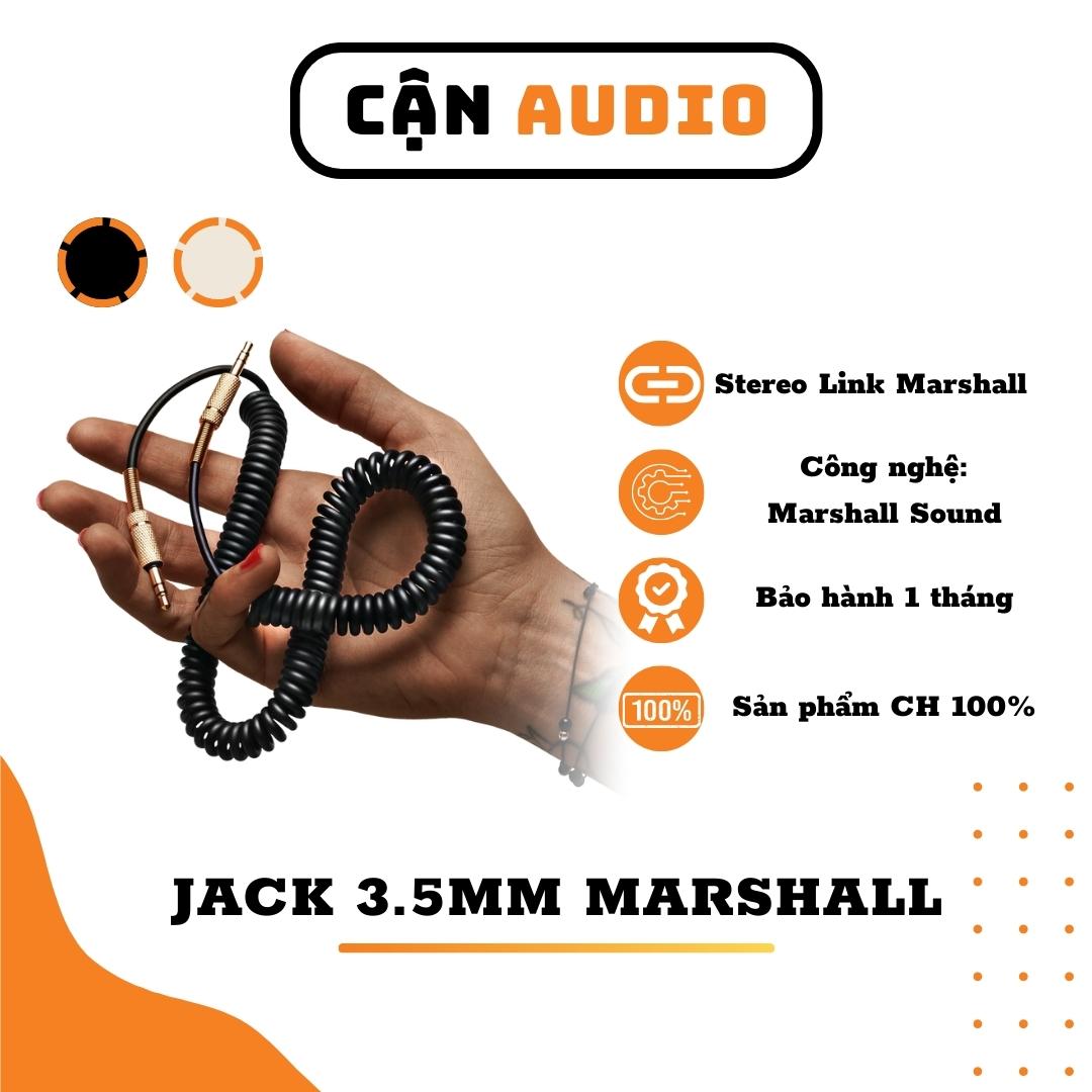Cáp âm thanh marshall jack 3.5mm - cable 3.5mm, cable aux mạ vàng marshall chính hãng zin