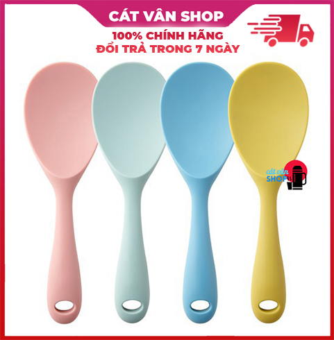 Muôi múc cơm vá xới cơm Lock&Lock bằng nhựa bọc Silicone chịu nhiệt độ cao CKT207