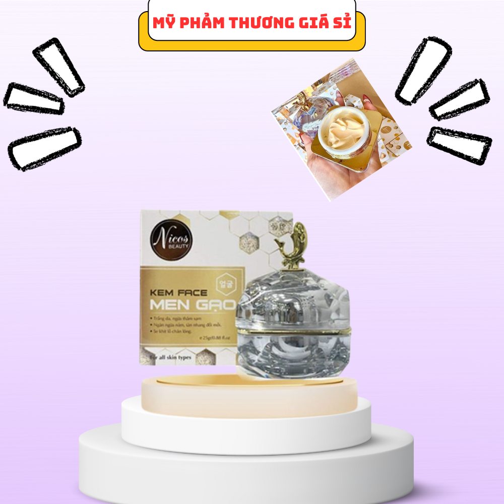 Kem Face Cấy Trắng Men Gạo Nicos Beauty Chính Hãng
