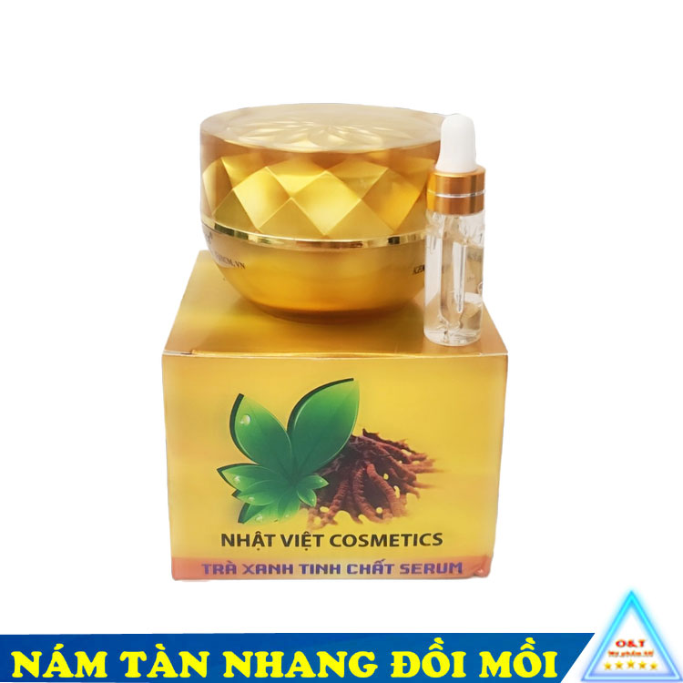 Kem nám tàn nhang đồi mồi ngừa nhăng dưỡng trắng da Trà xanh Serum Nhật Việt