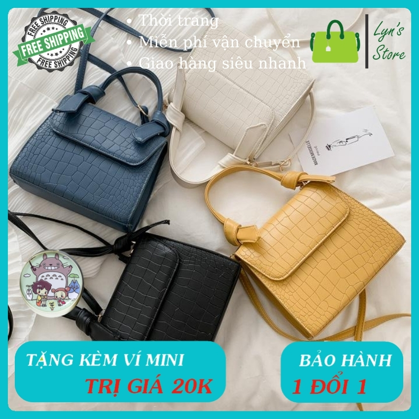Túi xách nữ - TẶNG KÈM VÍ MINI CẦM TAY TRỊ GIÁ 20K - Phong Cách Hàn Quốc - Da cao cấp không bong tróc , Không phai màu theo thời gian (3 Màu ) - Lyn Fashion - LYN17