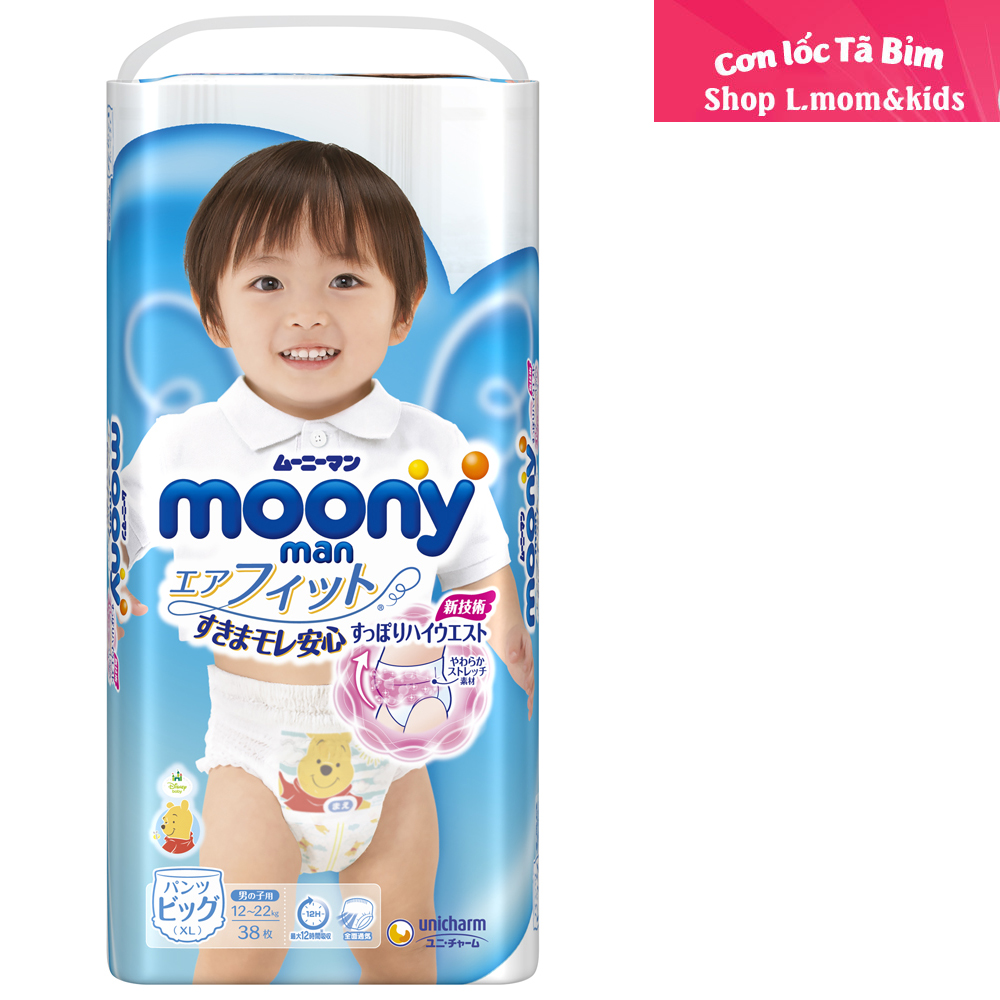 Tã quần moony xl38 bé trai