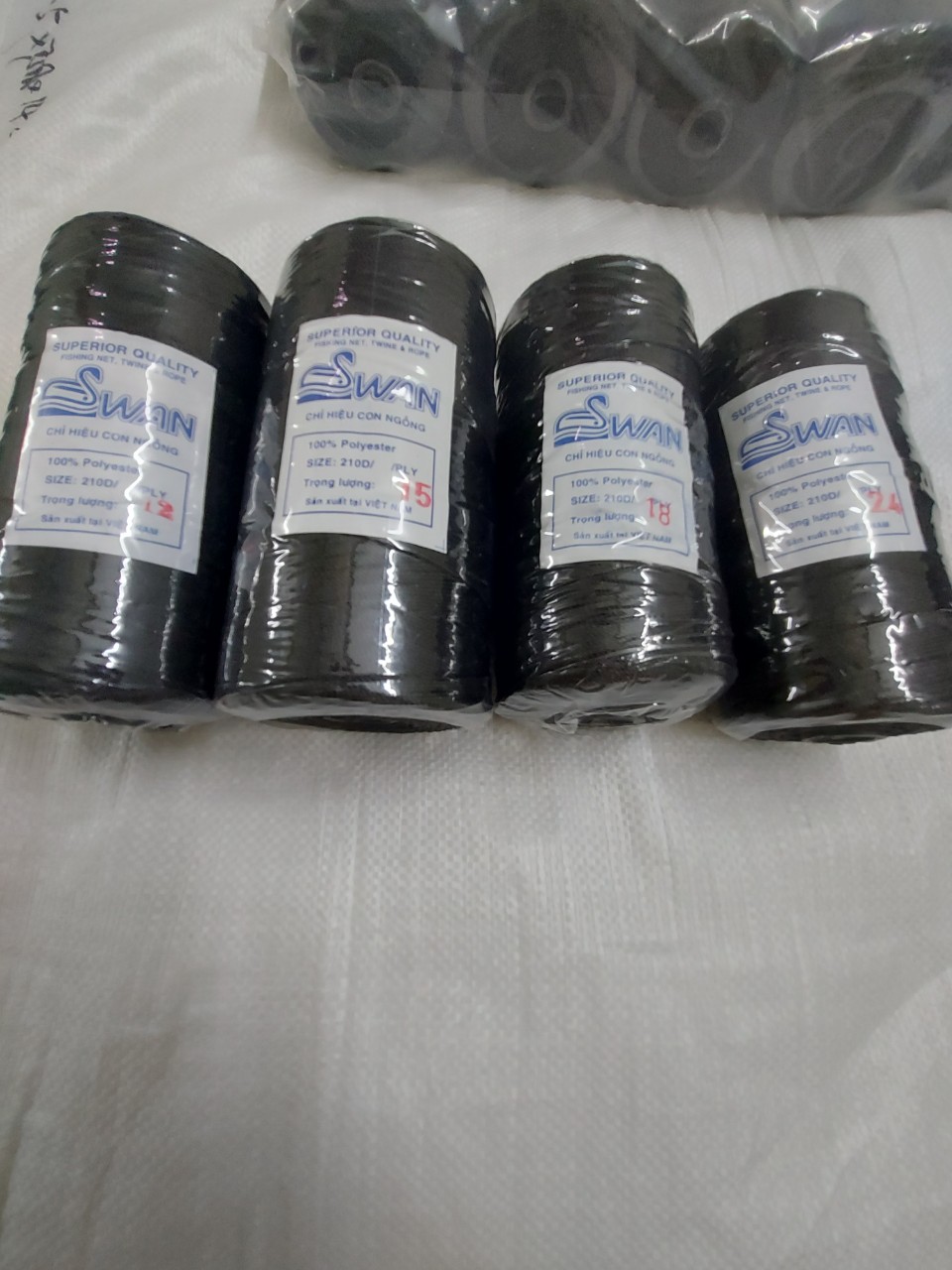 Chỉ hiệu con ngỗng, chỉ may, dây dù đen, dây thả diều, dường đen, sợi