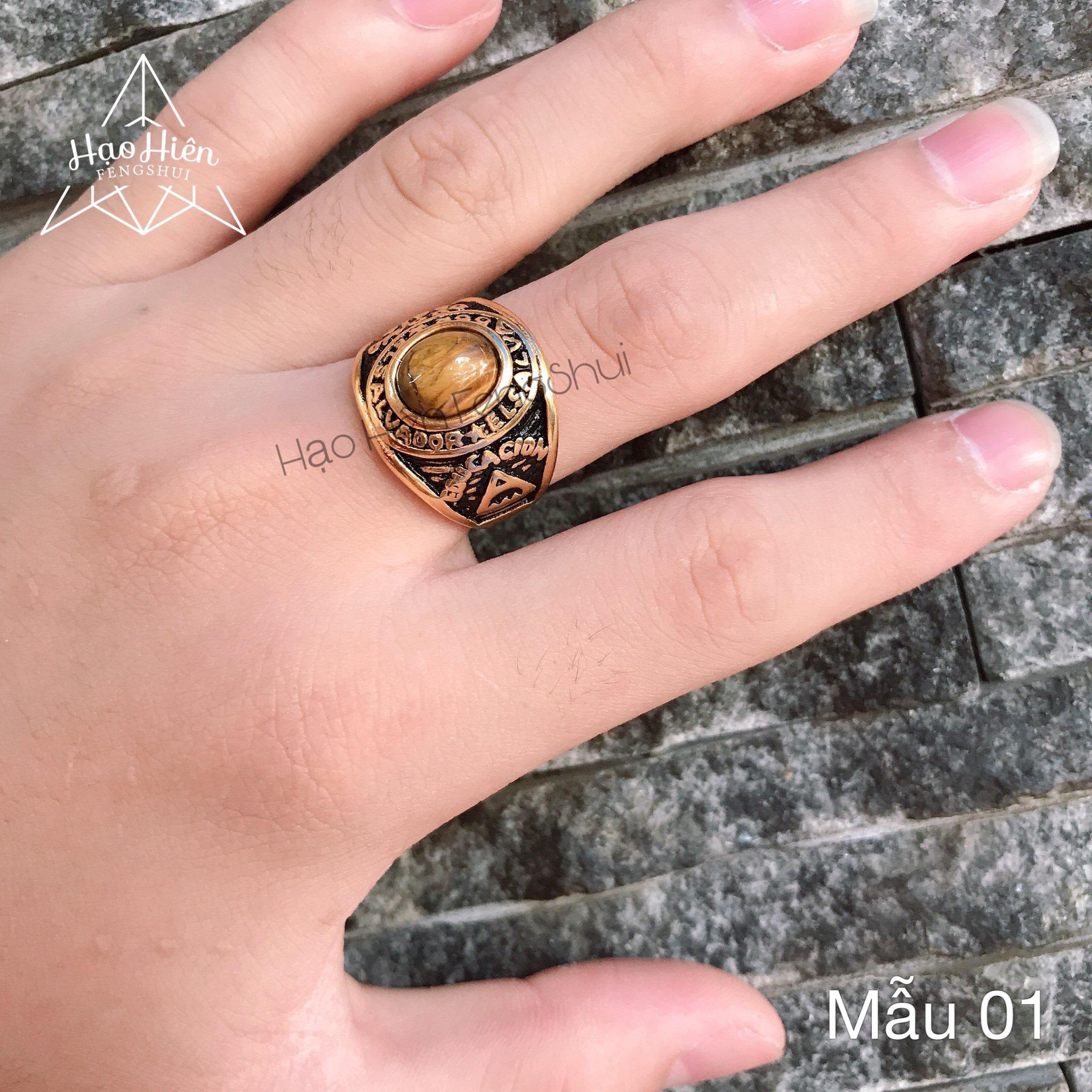 Nhẫn Mỹ đính đá Cao Cấp (Có 05 Mẫu) Hạo Hiên X.N008-40 - Quà sinh nhật, quà tặng tết, nhẫn nam đẹp, nhẫn bạc nam, nhẫn nam mạ vàng, nhẫn nam đầu rồng, nhẫn nam titan mạ vàng, nhẫn vàng nam, nhẫn nam đính đá, nhẫn nam bạc thái