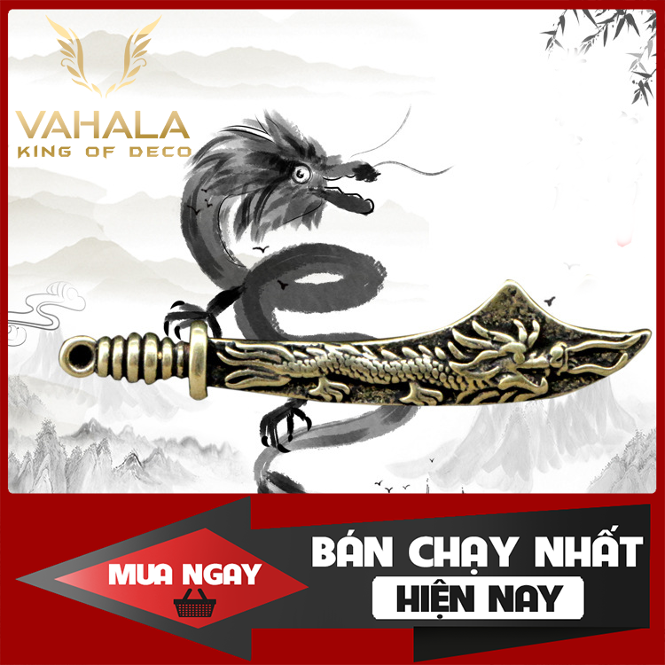 ⚡️ĐỒNG NGUYÊN CHẤT⚡️Phụ kiện trang sức hình đao trạm khắc rồng