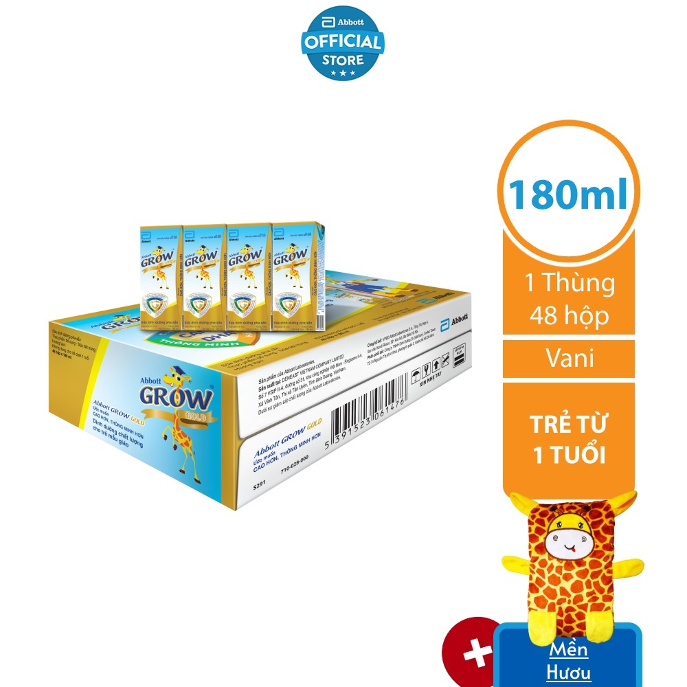 Thùng 48 hộp abbott grow gold 180ml/hộp