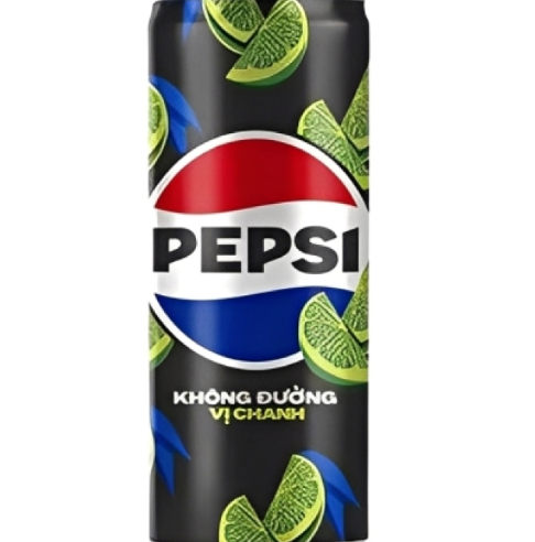 Nước ngọt có ga Pepsi vị chanh không calo lon 320ml lốc 6