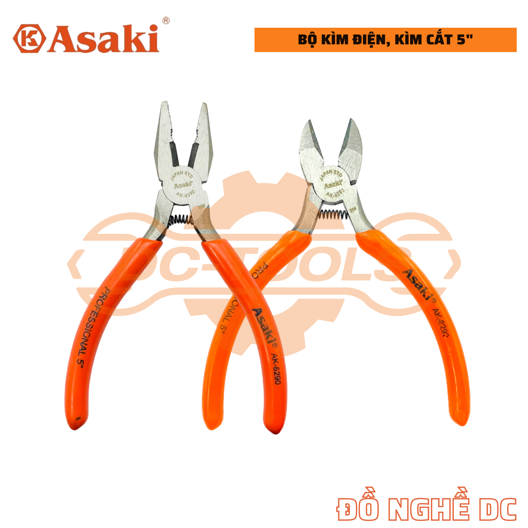 Bộ kìm điện - kìm cắt mini 5 inch AK-8290 AK-8292 AK