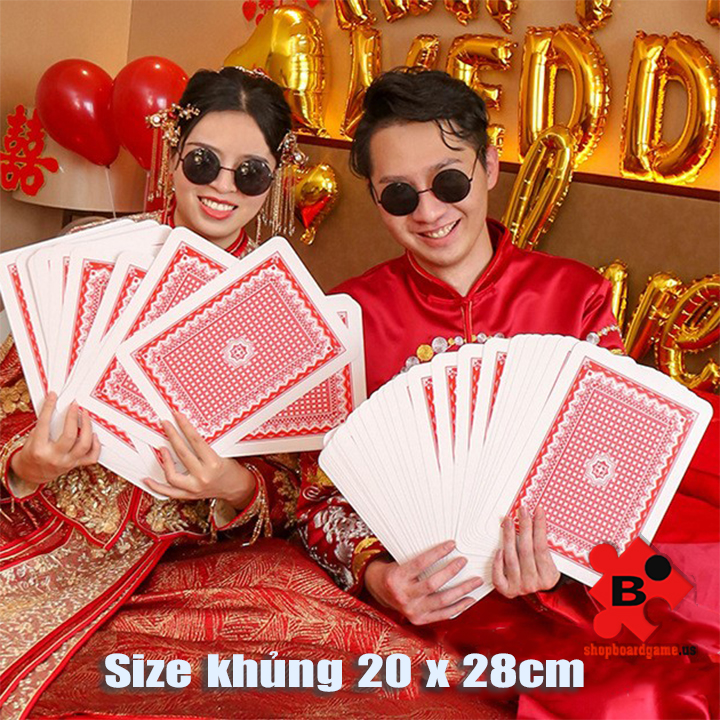 Bộ bài tây khổng lồ cỡ giấy A4 trọn 52 lá