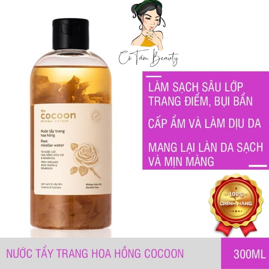 Nước Tẩy Trang Hoa Hồng Cocoon Rose Micellar Water 300Ml