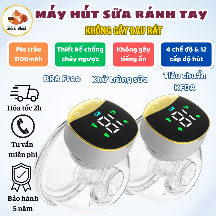 Máy hút sữa điện đôi rảnh tay máy hút sữa không dây xịn hơn fatz babychuẩn BPA máy vắt sữa thông minh có 4 chế độ massage kích sữa hút sạch hút nhanh với 12 cấp độ tăng giảm áp lực