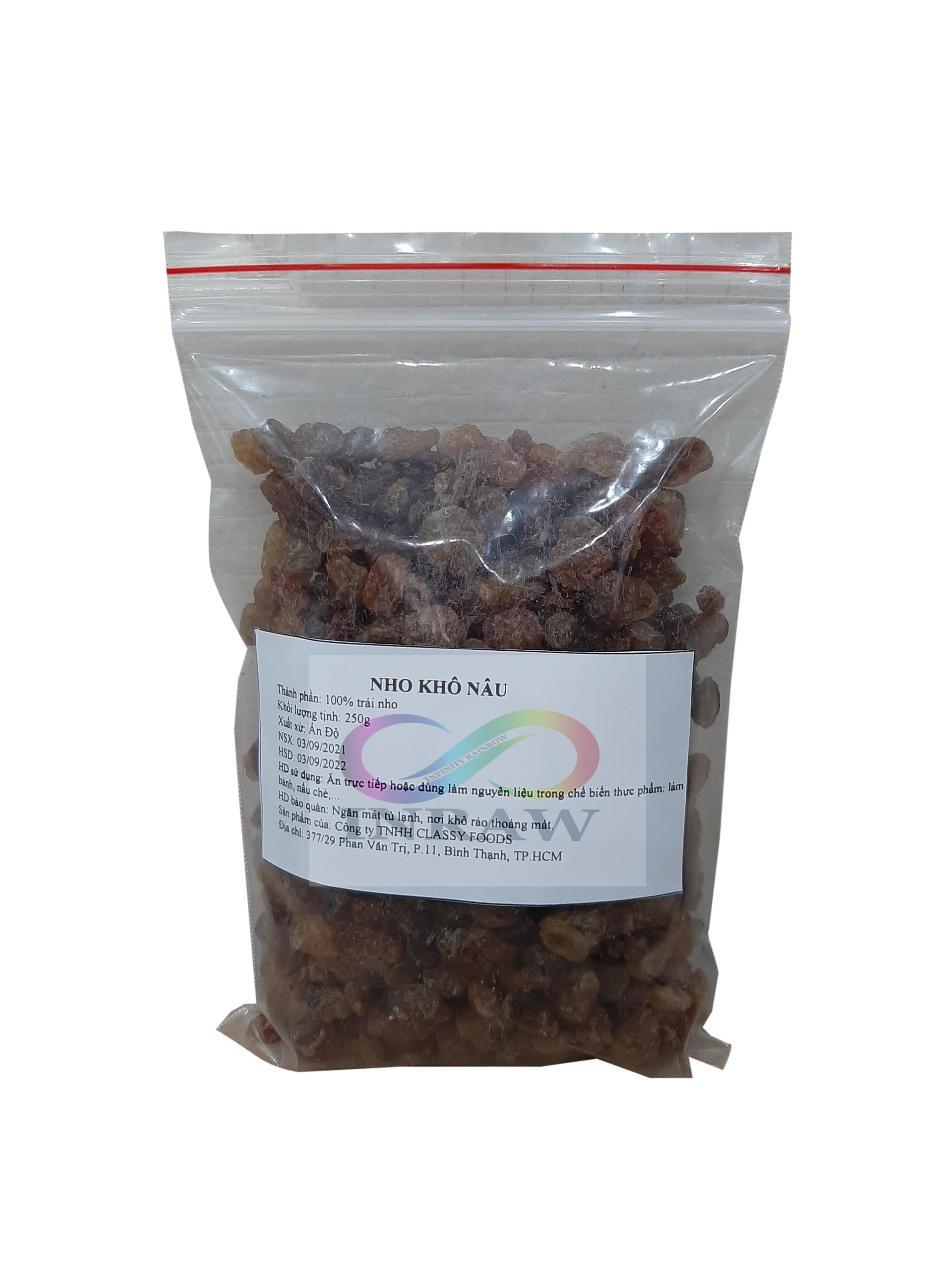 Nho khô nâu túi 250g