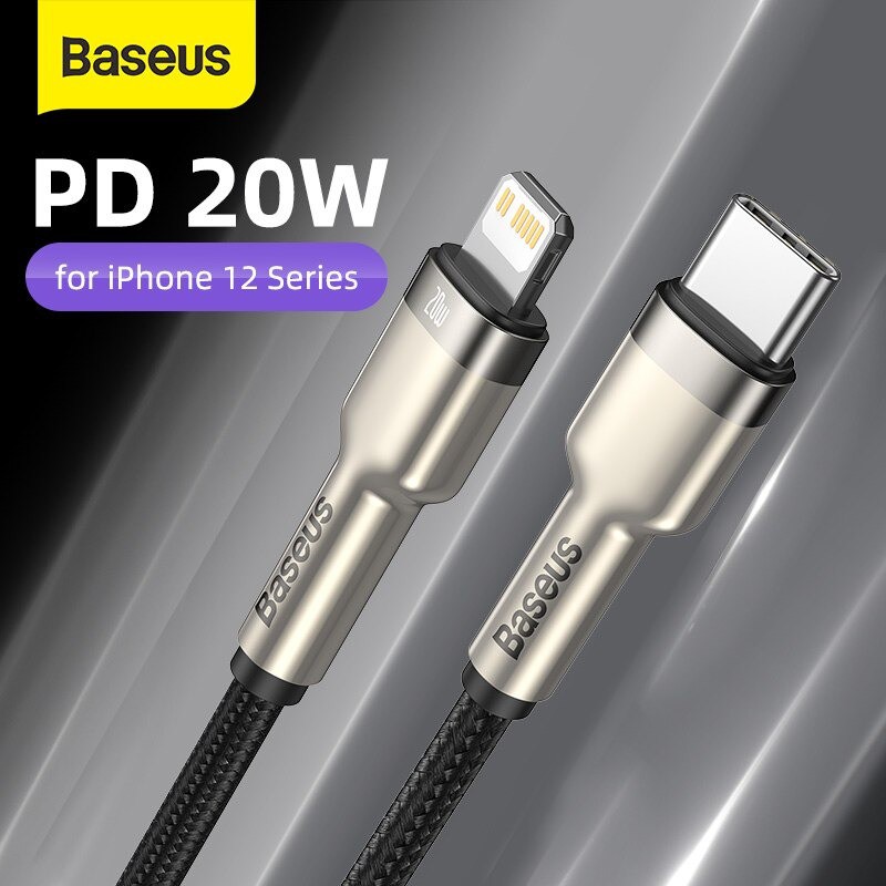 Cáp sạc nhanh baseus metal data cable type-c to lightning pd 20w - ieg008211112