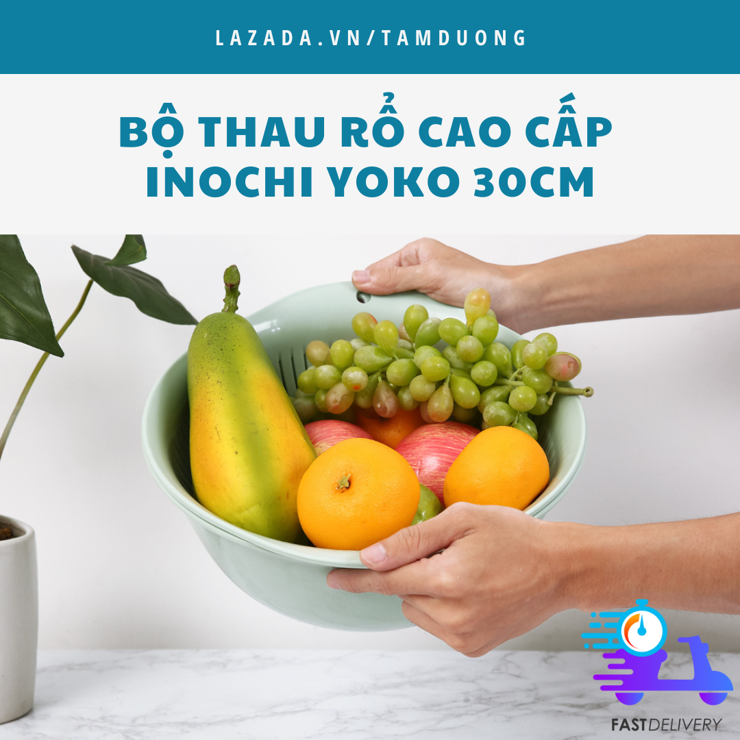 Bộ thau rổ cao cấp Inochi 30cm