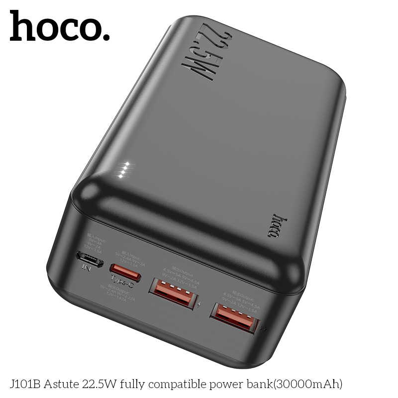 Sạc dự phòng hoco j72a 20.000 mah - chính hãng