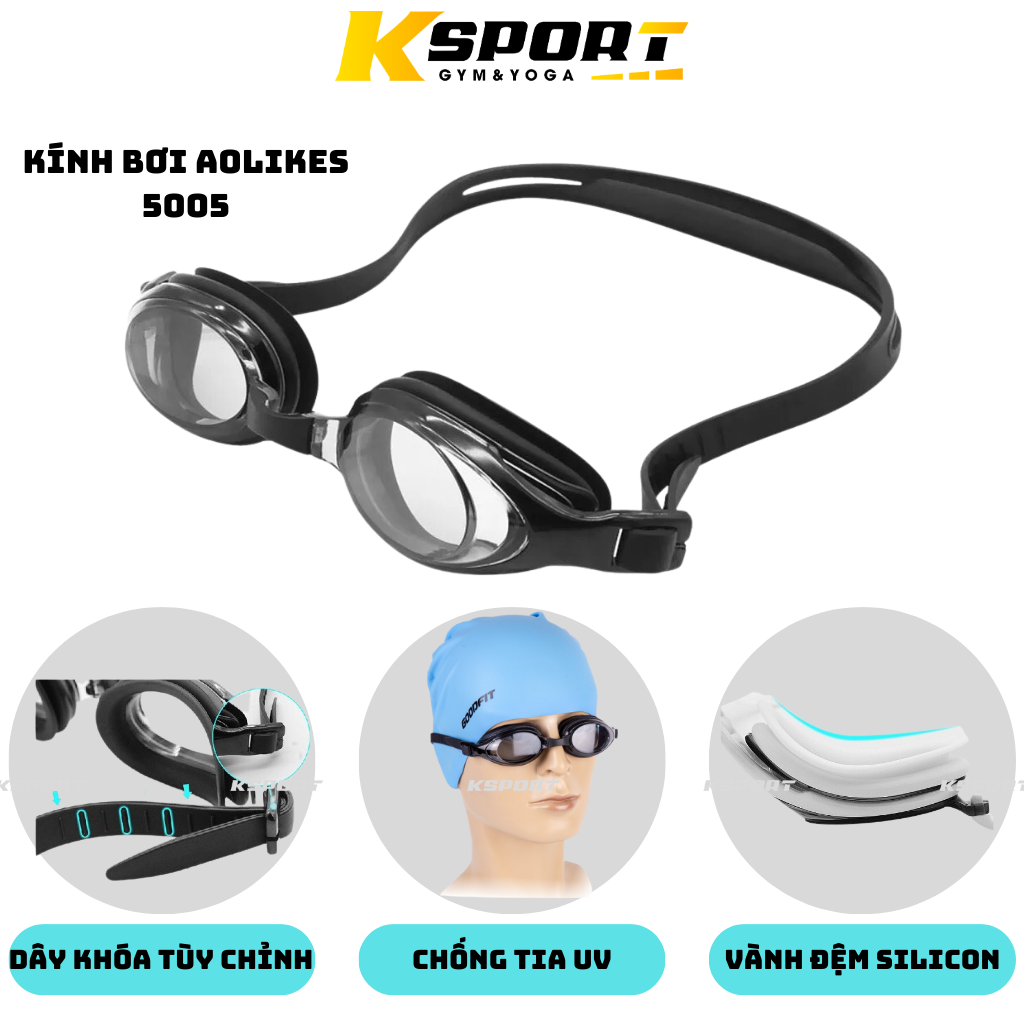 Kính bơi chống nước,chống mờ,chống tia UV AL-5005