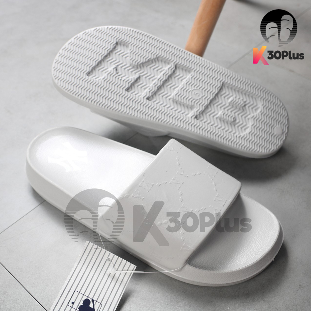 Dép mlb đúc quai ngang nguyên khối logo ny