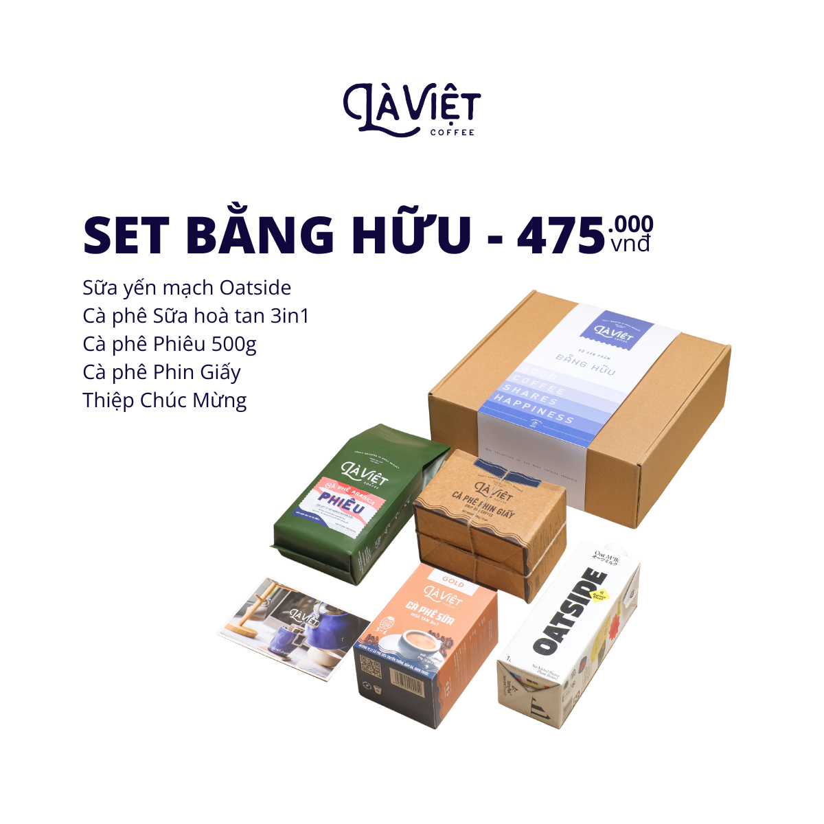 Set quà bằng hữu cà phê là việt
