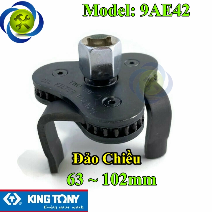 Cảo lọc dầu 3 chấu chân dẹp kingtony 9ae42 63-102mm