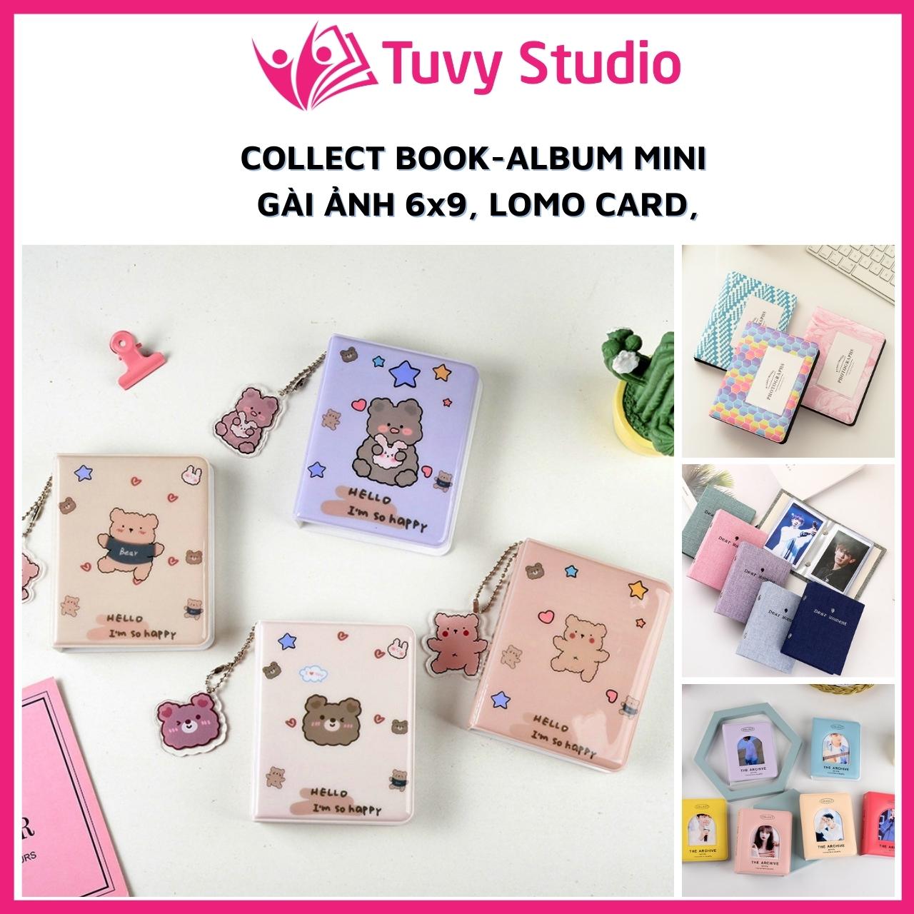 Collect book album ảnh mini cute đựng ảnh 6x9, lomo card black pink, cardvisit, ảnh cho con, quà tặng ý nghĩa tại Tú Vy Studio